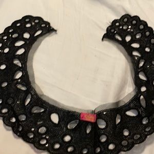Black sweater collar to dress up plain sweater